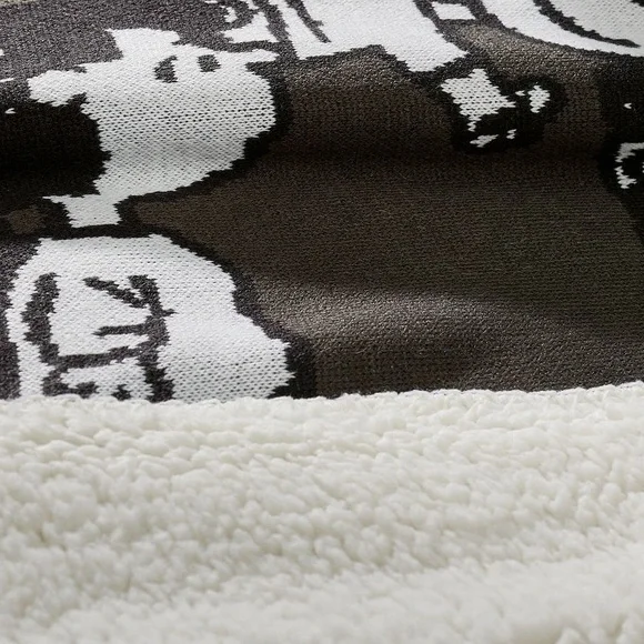 Peanuts Love Reversible Jacquard Throw Valentines Blanket - Picture 3 of 5